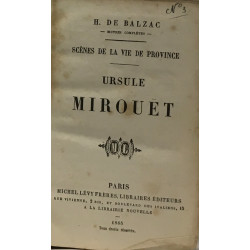 Ursule Mirouet + Eugénie Grandet --- scène de la vie de province...