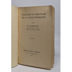 Evolution et structure de la langue française