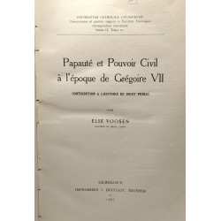 Papauté et pouvoir civil à l'époque de Grégoire VII - contribution...