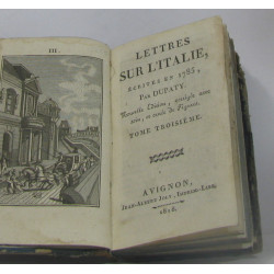 Lettres sur l'italie écrites en 1785 tome troisième