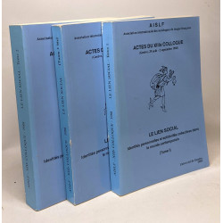 Actes du XIIIe Colloque (Genève 29 août 2 septembre 1988) Le lien...