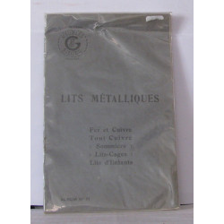 Lits métalliques , fer et cuivre , tout cuivre : sommiers :...
