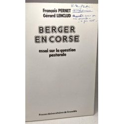 Berger en corse : essai sur la question pastorale