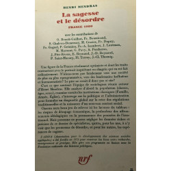 La sagesse et le désordre France 1980 - sous la direction de Henri...