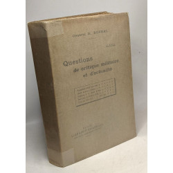 Questions de critique militaire et d'actualité