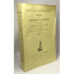 Revue d'études latines - Tome 62 - 1984