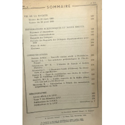 Bulletin de la société préhistorique française - année 1960 -TOME...