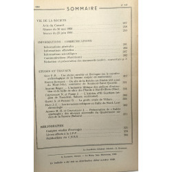 Bulletin de la société préhistorique française - année 1960 -TOME...
