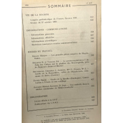 Bulletin de la société préhistorique française - année 1960 -TOME...