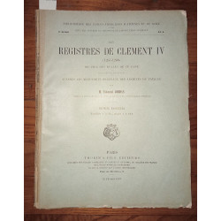 Les registres de Clément IV (1265-1268) Recueil des bulles de ce...