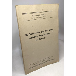 Du saturnisme par les eaux potable dans la ville de Rennes