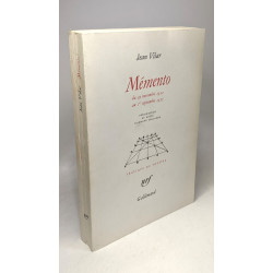 Mémento du 29 novembre 1952 au Ier septembre 1955 - présentation...