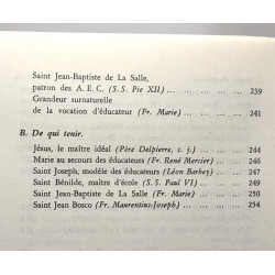 Pour vous - Educateurs - Parents --- préface du Frère Marie