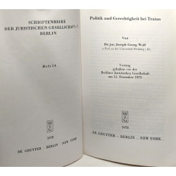 Politik und Gerechtigkeit bei Traian: Vortrag (Schriftenreihe der...