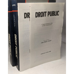 Droit Public - TOME 1 et 2 : Théorie générale de l'Etat et Droit...