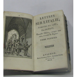 Lettres sur l'italie écrites en 1785 tome premier
