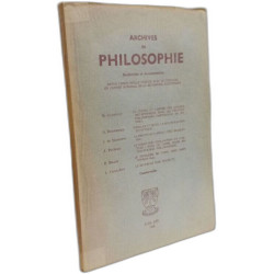 Archives de la philosophie - Comptes-rendus Avril Juin 1960
