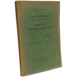 Tables générales des tomes I-XXV (1924-1955)