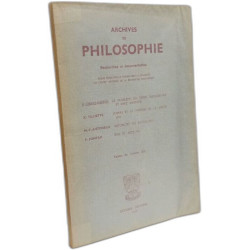Archives de la philosophie - TABLE DU VOLUME XX - Oct. Dec. 1957