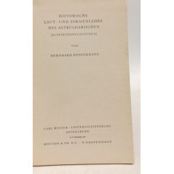 Historische laut- und formenlehre des altbulgarischen