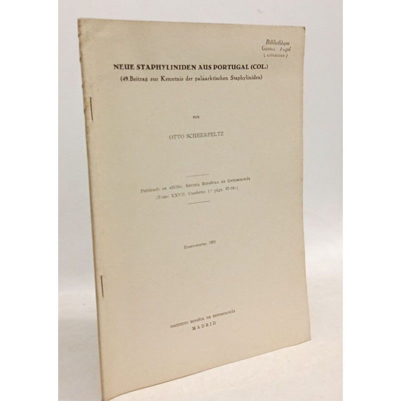 Neue staphyliniden ausportugal (Col.) - p. 98-141