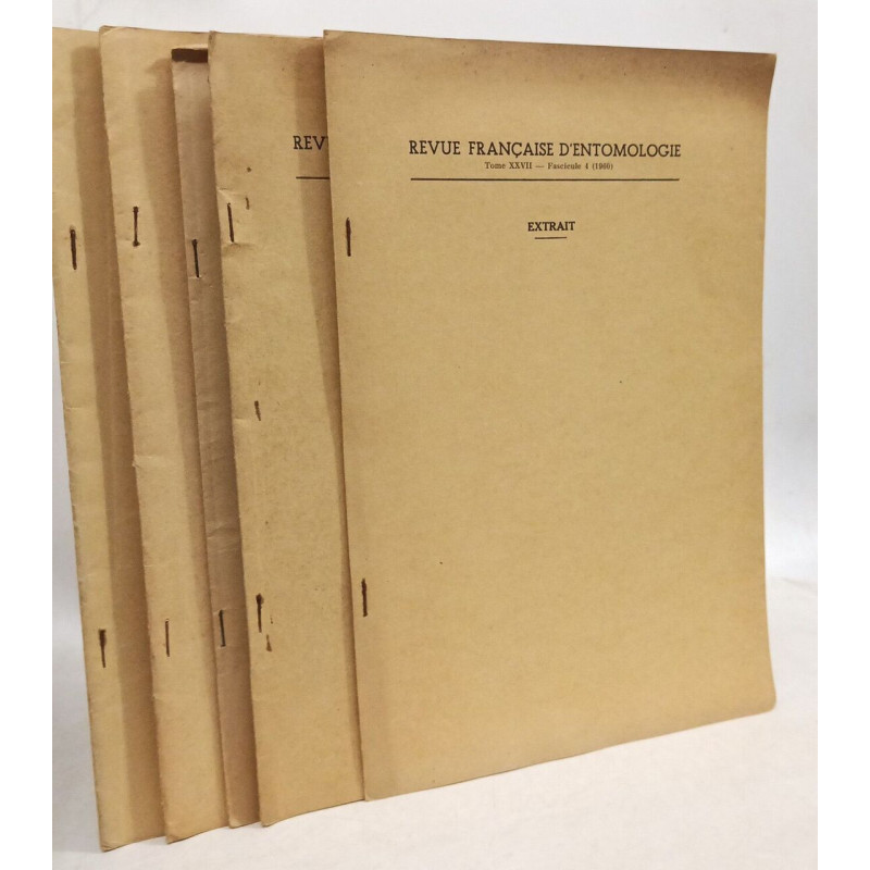 Revue française d'Entomologie - TOME XX fasc. 4 (1953) + TOME XXV...