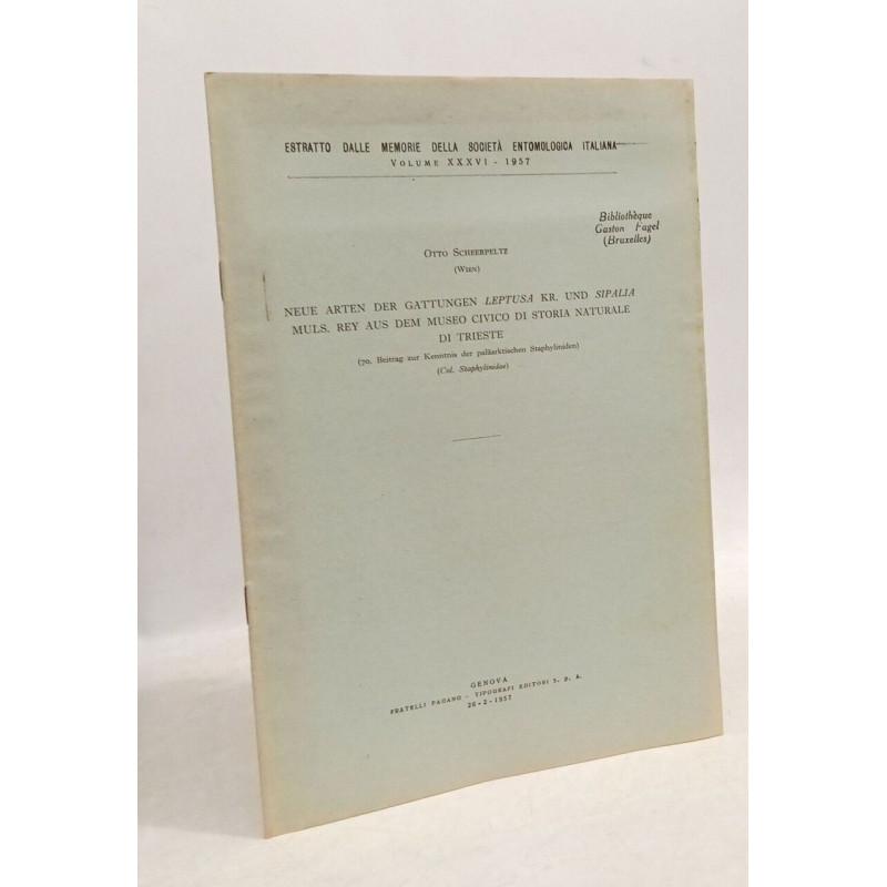 Neue arten der gattungen leptusa kr. und sipalia muls. rey aus dem...