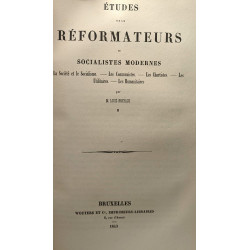 Études sur les réformateurs ou socialistes modernes --- 1/...