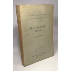 Sociologie générale / université libre de Bruxelles